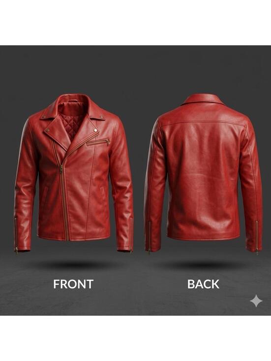 Jackets & Blazers - ❤️🔥 Unbranded Red Moto Faux Leather Jacket Women Size 2XL. 12-17 🔥❤️
